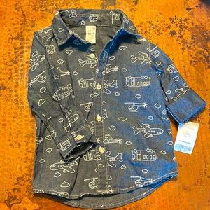 Carter’s Airplanes & Buses Button Up 18Mo